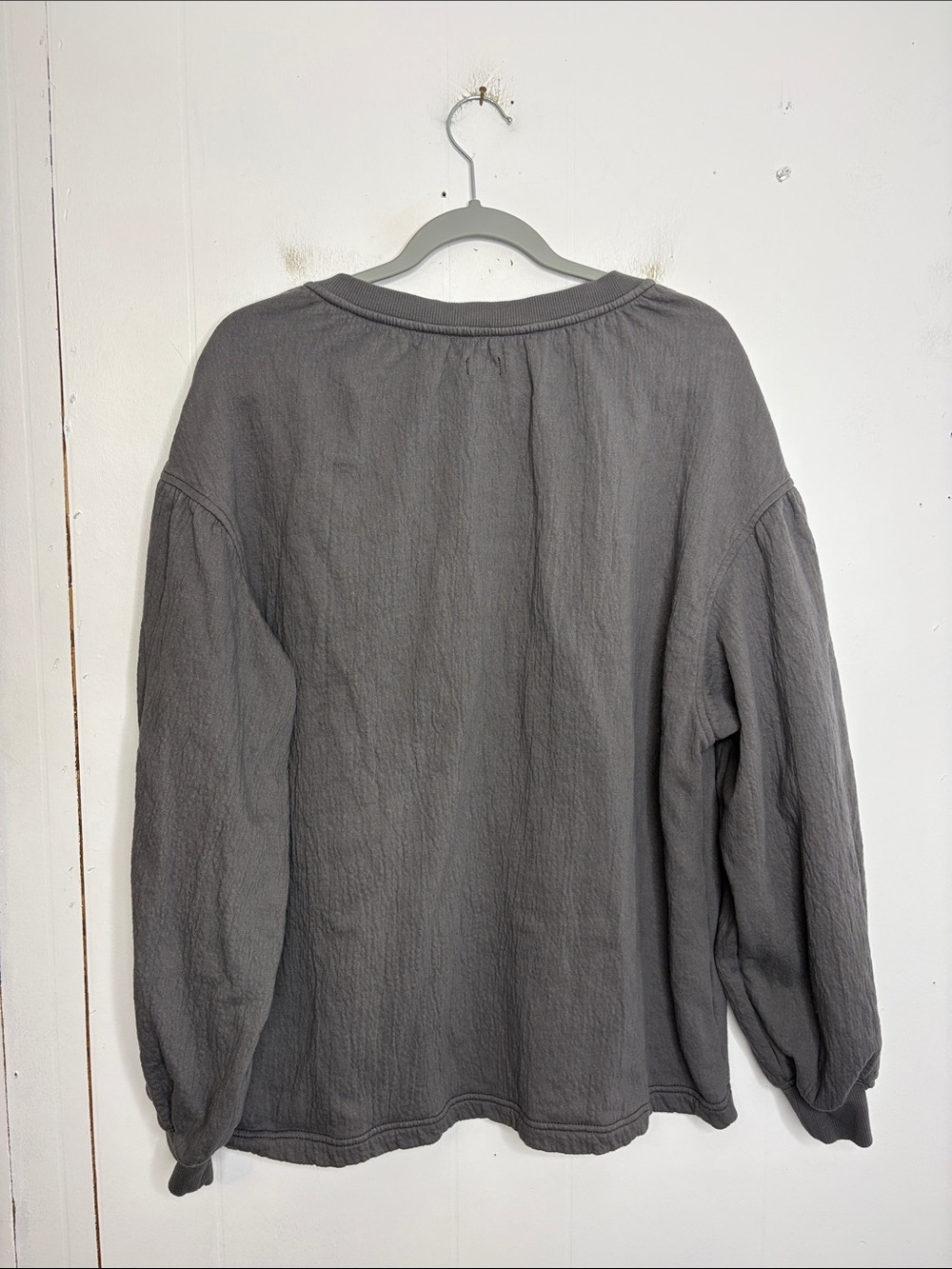 Aerie Sweater Womens Small V Neck Gauze Sweatshirt Pullover Elevated Lounge - Picture 2 of 9